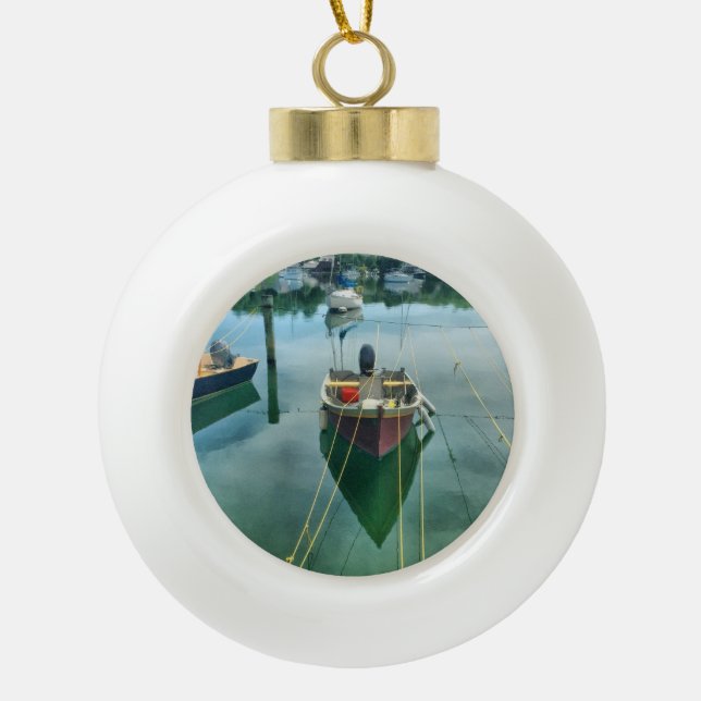 Cape Cod Harbour Christmas Tree Ornament (Front)