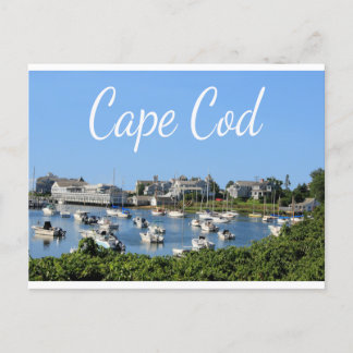 Cape Cod, Harwich MA Wychmere Harbour Postcard