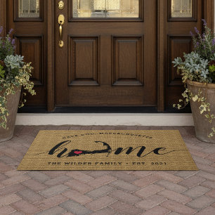 Cape Cod Home Town Personalized Doormat