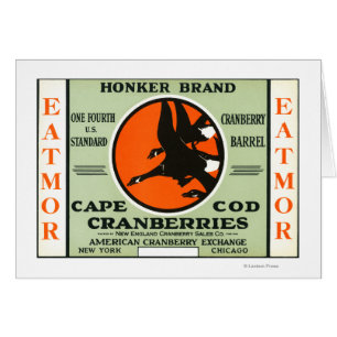 Cape Cod Honker Eatmor Cranberries Brand Label