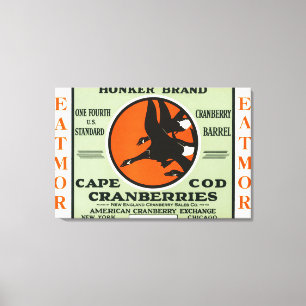 Cape Cod Honker Eatmor Cranberries Brand Label Canvas Print