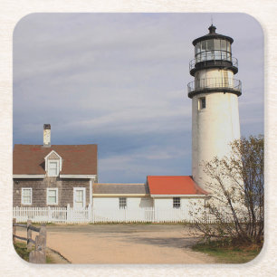 Cape Cod Light Square Paper Coaster