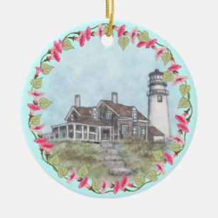 Cape Cod Lighthouse Ceramic Ornament