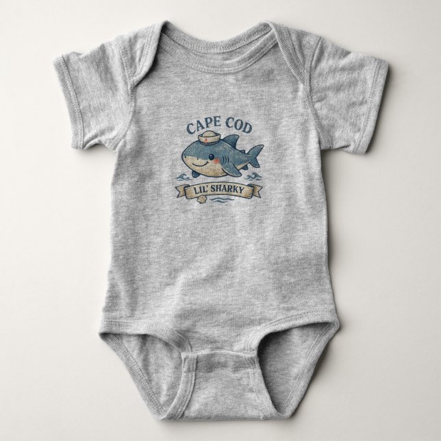 Cape Cod Lil’ Sharky Baby Shirt (Front)