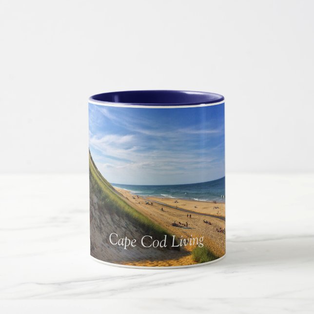 Cape Cod Living Mug - Truro Beach Scene (Center)