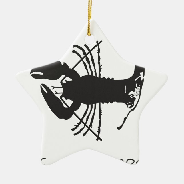 CAPE COD LOBSTER CERAMIC ORNAMENT (Front)