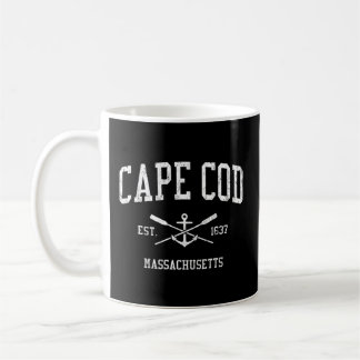 Cape Cod Ma Crossed Oars Boat Anchor Sports Coffee Mug
