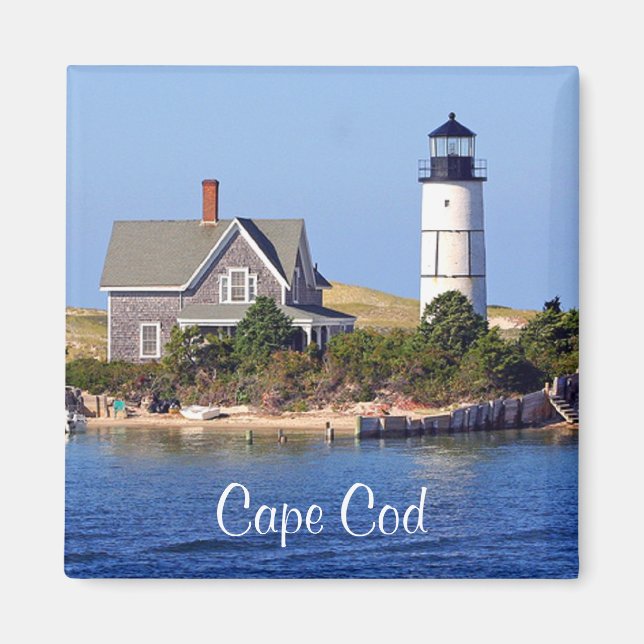 Cape Cod MA Sandy Neck Lighthouse Frigo Magnet (Devant)