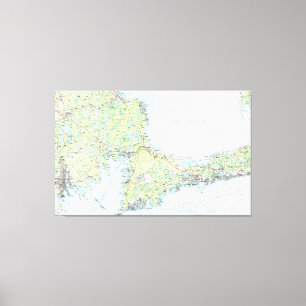Cape Cod Map (1986) Canvas Print