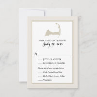 Cape Cod Map | Wedding RSVP menu