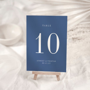CAPE COD Mariage bleu côtier Carte Numéro de table