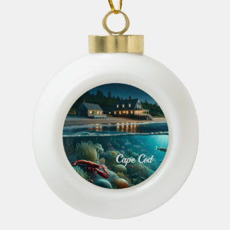 Cape Cod Marine Beach House Ornement de Noël