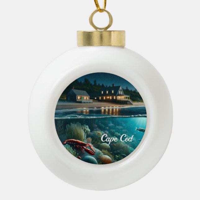 Cape Cod Marine Beach House Ornement de Noël (Devant)