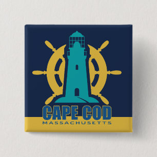 Cape Cod Massachusetts 2 Inch Square Button