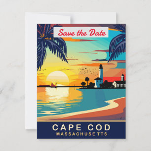Cape Cod Massachusetts Beach Wedding Invitation