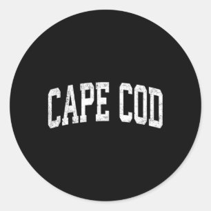 Cape Cod Massachusetts Ma Athletic Sports Classic Round Sticker