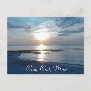 Cape Cod, Massachusetts Ocean Sunset Postcard
