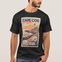Cape Cod Massachusetts Painterly Travel Art Retro