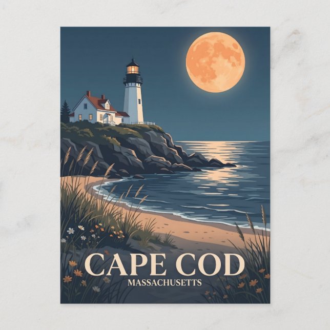 Cape Cod Massachusetts Postcard (Front)
