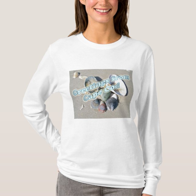 Cape Cod Massachusetts - Shell & Surf T-Shirt (Front)