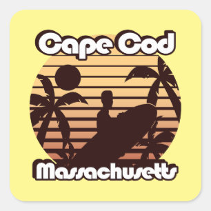 Cape Cod Massachusetts Square Sticker