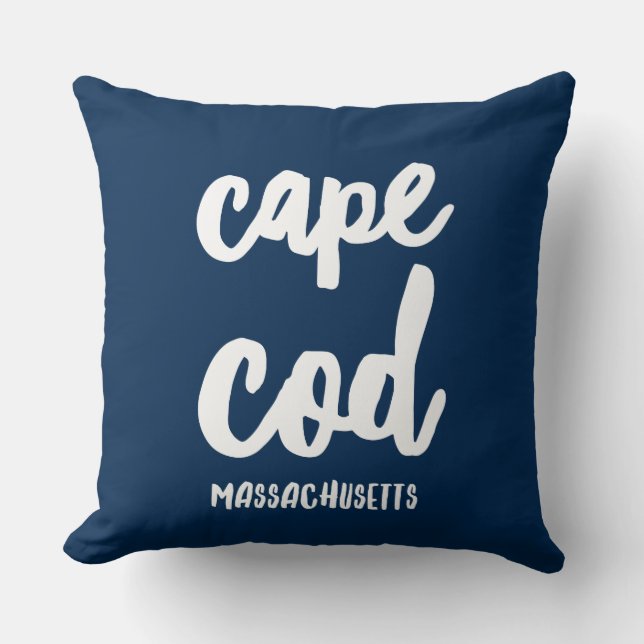 Cape Cod Massachusetts Throw Pillow (Front)
