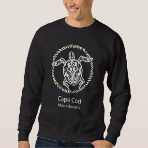 Cape Cod Massachusetts - Tribal Turtle Sweatshirt