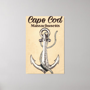 Cape Cod Massachusetts Vintage travel poster Canvas Print