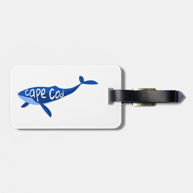Cape Cod Massachusetts Whale Luggage Tag (Back Horizontal)