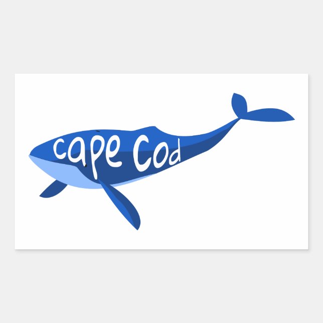 Cape Cod Massachusetts Whale Sticker (Front)