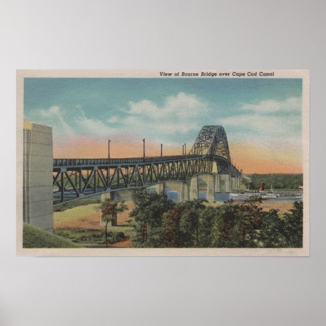 Cape Cod, MassachusettsView of Bourne Bridge Poster (Front)