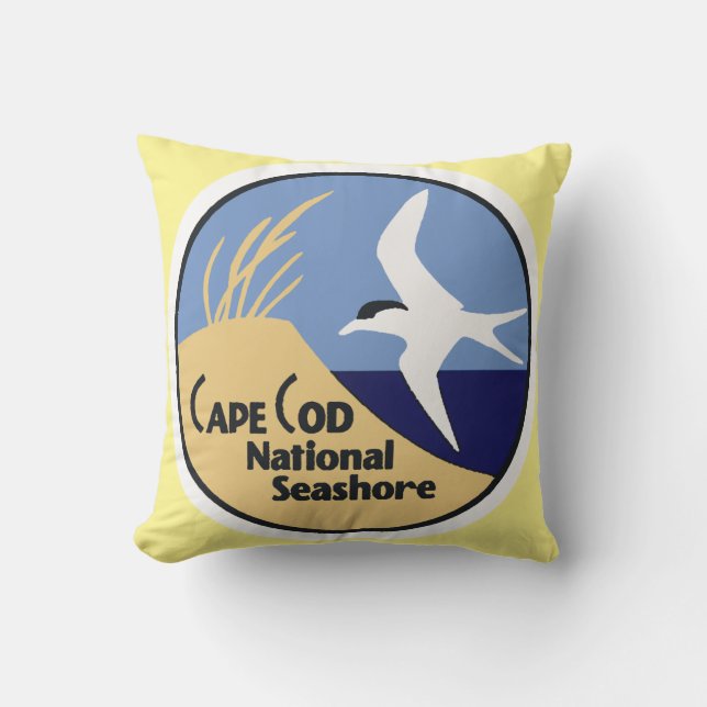 Cape Cod National Seashore - Customize Colour! Outdoor Pillow (Front)