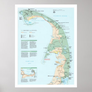 Cape Cod National Seashore Map (1997)  Poster