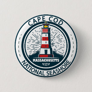 Cape Cod National Seashore Massachusetts Badge 2 Inch Round Button