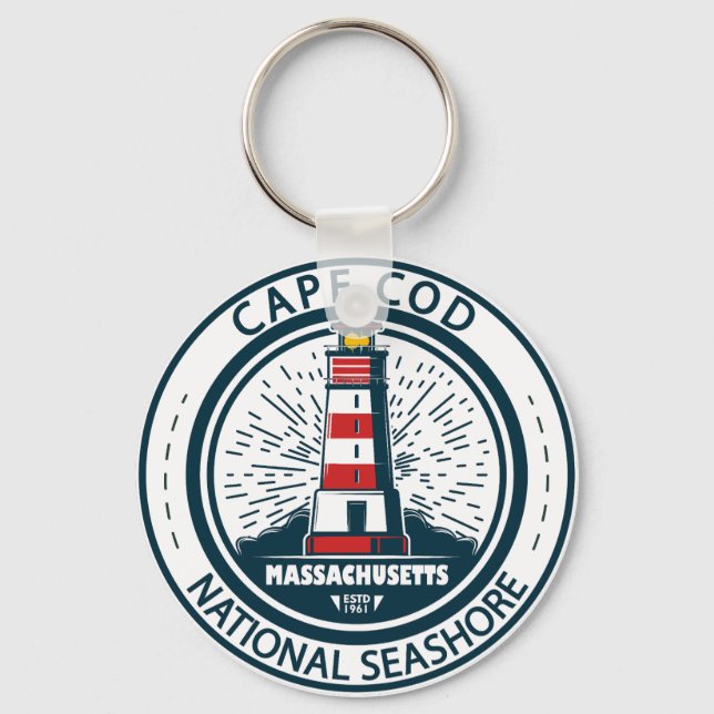 Cape Cod National Seashore Massachusetts Badge Keychain (Front)