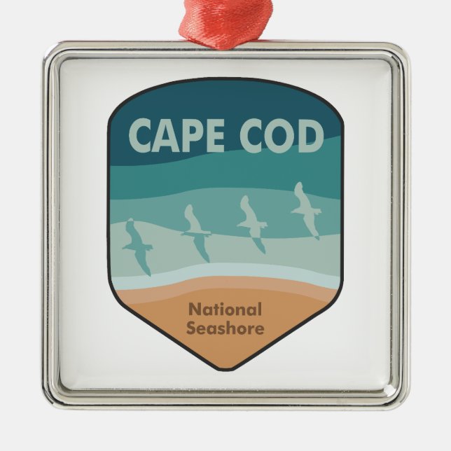 Cape Cod National Seashore Massachusetts Seagulls Metal Ornament (Front)