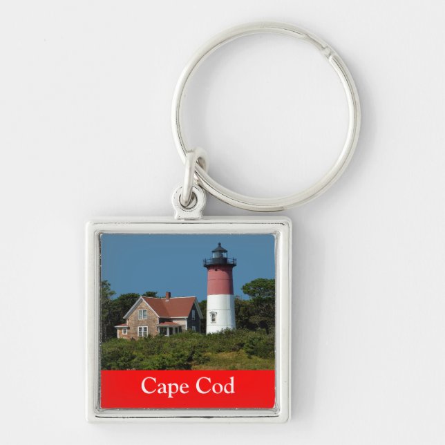 Cape Cod Nauset Lighthouse, Eastham, MA Keychain (Front)
