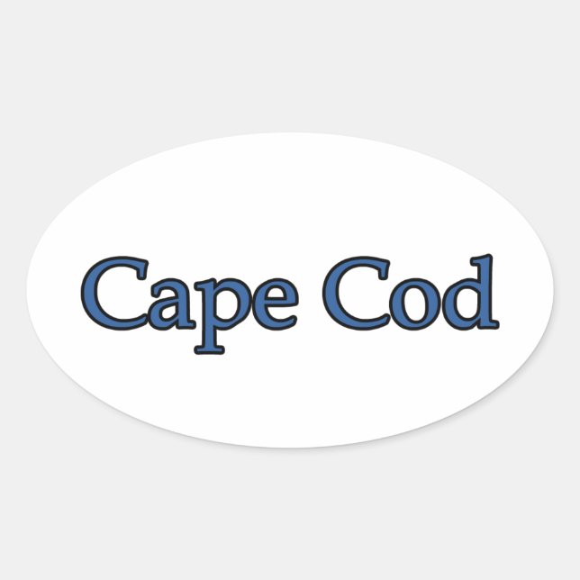 Cape Cod Oval Sticker (Front)