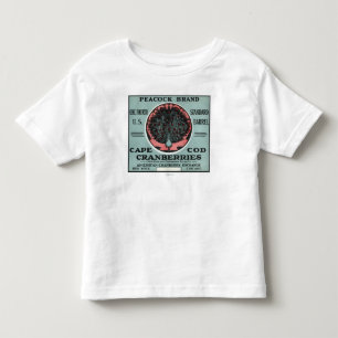 Cape Cod Peacock Brand Cranberry Label Toddler T-shirt