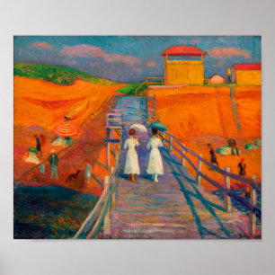 Cape Cod Pier by William Glackens vintage Poster