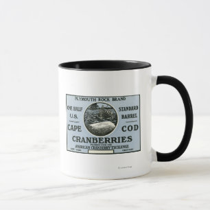 Cape Cod Plymouth Rock Brand Cranberry Label Mug