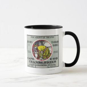 Cape Cod Pocahontas Brand Cranberry Label Mug