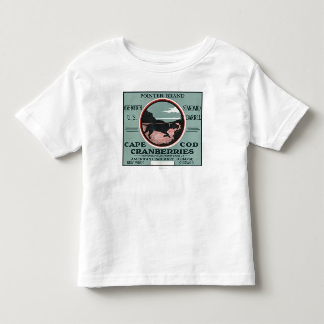 Cape Cod Pointer Brand Cranberry Label Toddler T-shirt (Front)