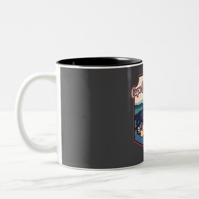 Cape Cod Rail Trail - Biker  Two-Tone Coffee Mug (Left)