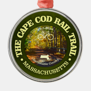 Cape Cod Rail Trail (cycling c) Metal Ornament