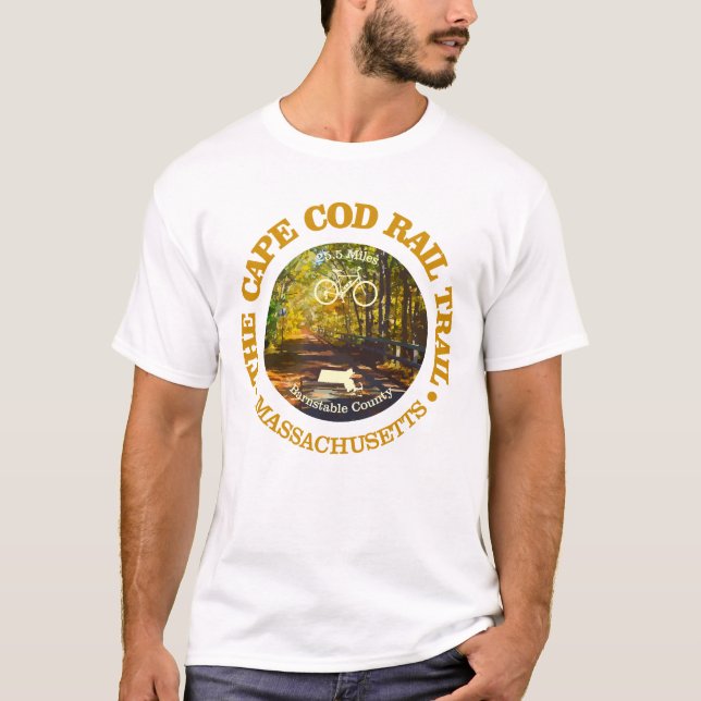 Cape Cod Rail Trail (cycling c) T-Shirt (Front)