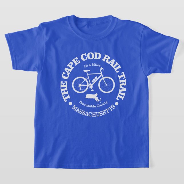 Cape Cod Rail Trail (cycling) T-Shirt (Laydown)