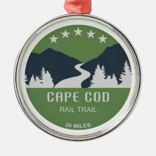 Cape Cod Rail Trail Metal Ornament