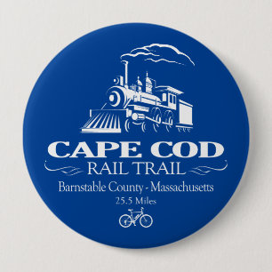 Cape Cod Rail Trail (RT) 4 Inch Round Button