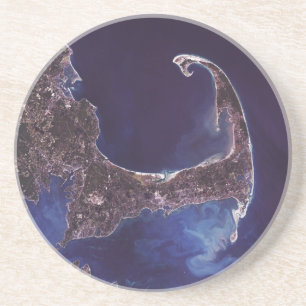 Cape Cod Satellite photograph Coaster